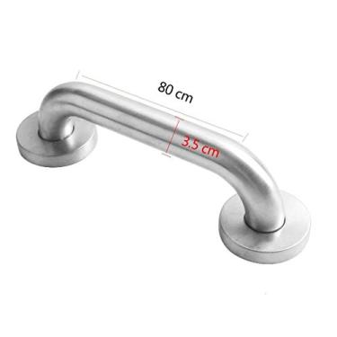 Imagem de Barras de apoio, corrimão, barra de apoio de níquel escovado, corrimão de banheiras e chuveiros, deslizamento para idosos com deficiência, alça auxiliar de montagem na parede do vaso sanitário/prata