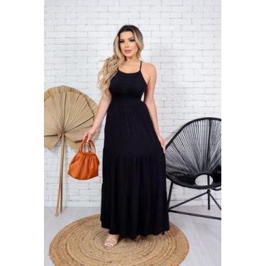 Imagem de Vestido Longo Saia 3 Marias Babado Cruzado Nas Costas - Luh May, P
