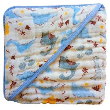 Imagem de Toalha Banho Bebê Fralda Macia Soft Capuz Menino Menina Neutro Infanti