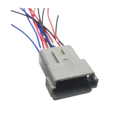 Imagem de SSXLSMYXGS 12 pinos DT06-12S DT04-12P à prova d'água sensor de velocidade chicote de fios conector de vedação de óleo traseiro do virabrequim SSXLSMYXGS(12p male,5 sets)