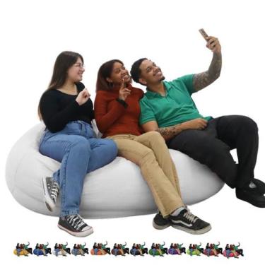 Imagem de Puff Pera Casal P/ 2 Pessoas Cheio Eventos Conforto Almofadão - Estilo