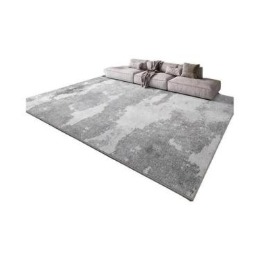 Imagem de Tapete De Cristal De Veludo Cinza De Grande Área Para Sala De Estar, Q