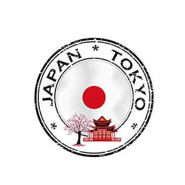 Imagem de Creative Japan Tokyo Round Funny Motorcycle Helmet Car Sticker Adesivo de Carro Decoração PVC para Carros e Celulares Aplicação Fácil Superior