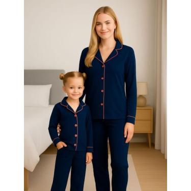 Imagem de Pijama Mãe e FIlha de Inverno Americano Blusa Manga Longa e Calça - c3