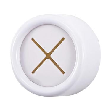Imagem de Ganchos adesivos redondos para toalha de prato de parede para cozinha, banheiro, armário, 4,2 x 2,2 cm, 1 peça (branco)