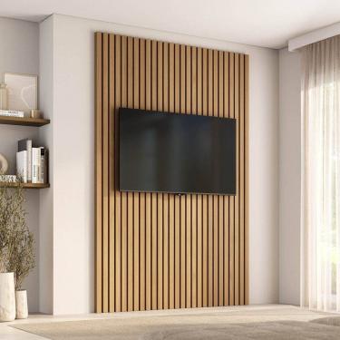 Imagem de Painel para Tv até 65 Polegadas 160x250cm Ripado Aruá Cabecasa Madeiraoriginals Jatoba