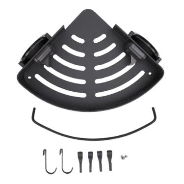 Imagem de Fafeicy Suporte de Chuveiro de Canto Com Ventosa Atualizado, Sem Prateleira de Perfuração Organizador de Liga de Alumínio Rack de Armazenamento Removível para Banheiro de 11,81 Polegadas (Arma Cinza)