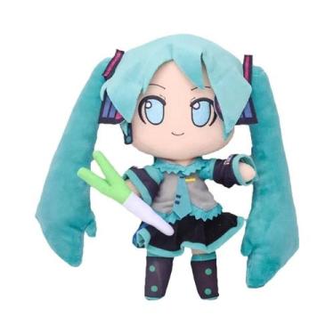 Imagem de Boneca De Pelúcia Hatsune Miku De 20cm, Anime Sakura Snow Miku Sentada