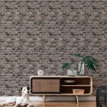 Imagem de Papel de Parede Famous Garden Tijolo Cinza 388143