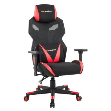 Imagem de Cadeira Gamer Executiva PRO-X Gaming Reclinável Giratória Preto/Vermelho - Gran Belo