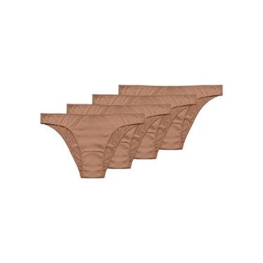 Imagem de Kit com 4 Calcinhas Biquíni Hope 35840 - Genérico, Bege, P