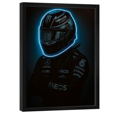 Imagem de Quadro Decorativo Piloto Neon Azul