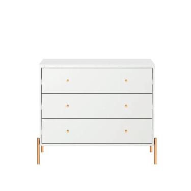 Imagem de Cômoda 3 Gavetas Jasper Branco 94cm