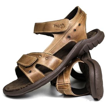 Imagem de Sandália Papete Masculina De Couro Tabaco 400 - DCB0400LTTBC