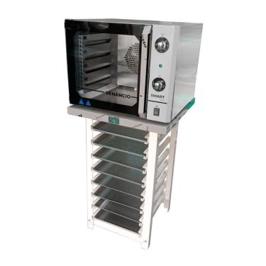 Imagem de Forno Turbo Convec. Inox Fcsb4e 220v + Bancada Mes-004 + 8 Assadeiras - Venâncio 220v