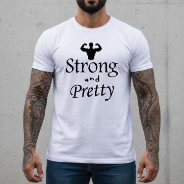 Imagem de Camiseta Masculina Customizada Premium Algodão Penteado Branca Camisa Exclusiva Treino Academia-Masculino