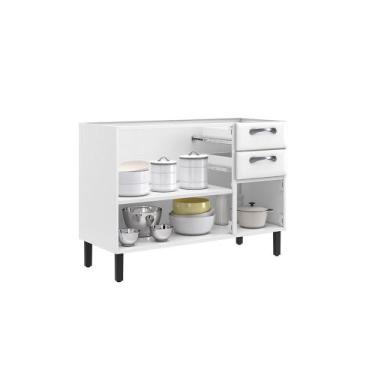 Imagem de Balcão de Cozinha Itatiaia New Premium Aço 3 Portas 2 Gavetas Sem Tamp