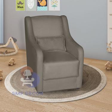 Imagem de Poltrona Para Amamentação Glamour Com Almofada Capuccino