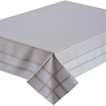 Imagem de Toalha De Mesa Retangular Bege Poliéster 8 Lugares Rafimex