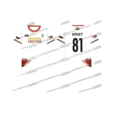 Imagem de Camisetas Esportivas Vermelhas Impressas Em 3D Com Gola Redonda E Mang