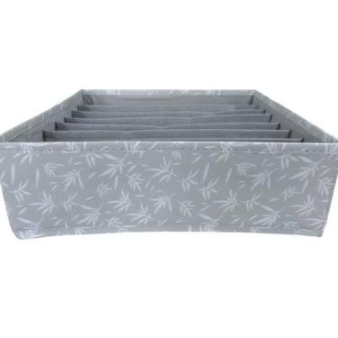 Imagem de Kit 06 Organizador De Gaveta Cinza 08 Compartimentos Em Cada - Miniso