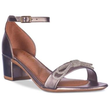 Imagem de Sandalia Feminina Metalizada Confortavel  A342 - Usetakata/E-Takata, P