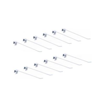 Imagem de KIT - 12 ganchos simples Branco - Sa Gondolas