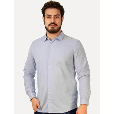 Imagem de Camisa Reserva Masculina Cotton Zayn Azul Claro Mescla-Masculino