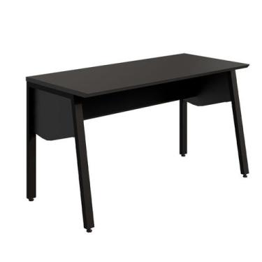 Imagem de Mesa Escrivaninha com 135cm Industrial Tampo Chanfrado e Pés Metálicos