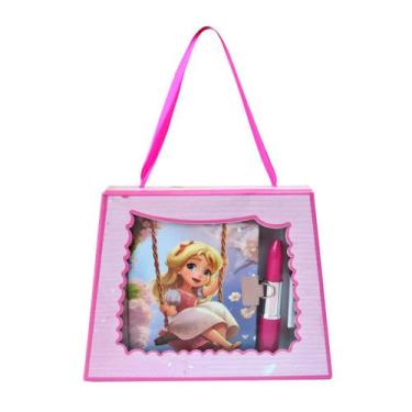 Imagem de Diário da menina com cadeado e caneta batom 56 folhas - Sanxia, C