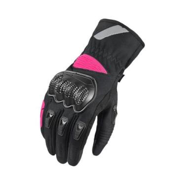 Imagem de Luvas De Inverno Impermeáveis Rosa Para Mulheres, Luvas De Motocicleta