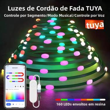 Imagem de 200 LEDs 20M Luzes De Corda De Cobre TUYA Para Árvore De Natal, Festa 