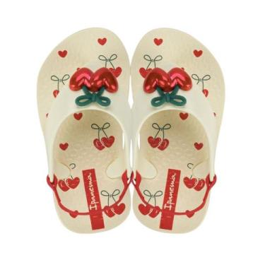 Imagem de Chinelo de dedo Infantil Feminino Cereja Baby Ipanema Belle 27248, Beg