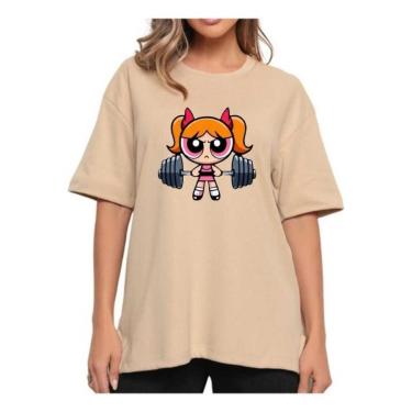Imagem de Camiseta Oversized Longa Treino Fitness Florzinha-Feminino
