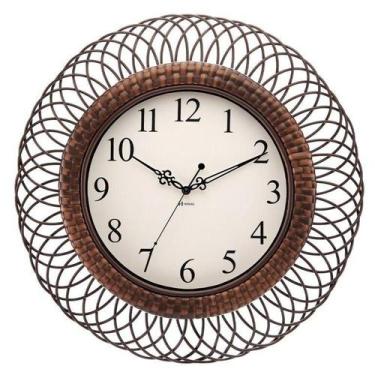 Imagem de Relógio De Parede Herweg Quartz Vime Marrom Chocolate 660124