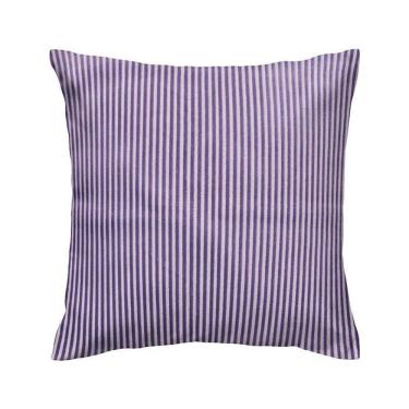 Imagem de Capa De Almofada Vivain Listrado Tecido Veludo Roxo