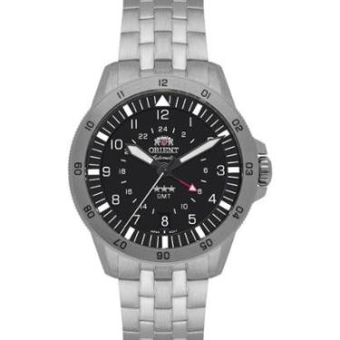 Imagem de Relógio Masculino Orient Sport Air GMT Automático 3 Stars Original NH3SS018P2SX Pulseira Metal Prat-Masculino