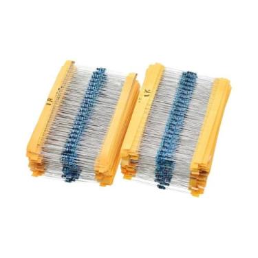Imagem de Conjunto De Resistores De Filme Metálico 1% 600pcs De 10Ohm a 1M Ohm 1