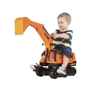 Imagem de Carrinho Infantil Escavadeira de Montar Pá Móvel até 50kg - Roma Brinq