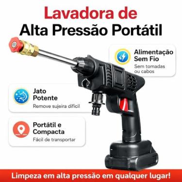Imagem de Lavadora de Alta Pressão Sem Fio Portátil com Bateria Recarregável Ide