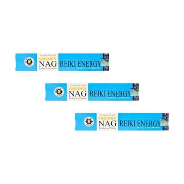 Imagem de KIT Com 3 Incensos Indiano Massala Golden Nag Varetas, Reiki Energy
