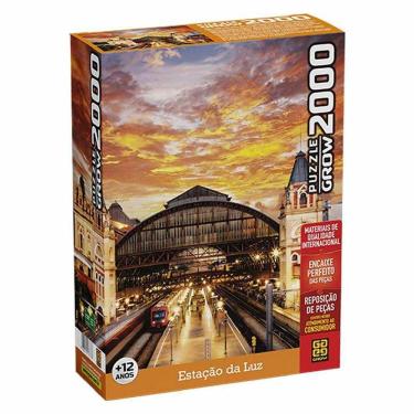 Imagem de Quebra-Cabeça - 2000 Peças - Estação da Luz - São Paulo - Grow