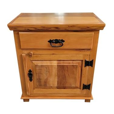 Imagem de Mesa de Cabeceira Rústica Tupã em Madeira de Demolição - Cód 2185