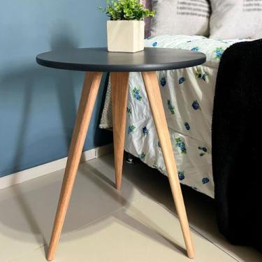 Imagem de Mesa De Canto Apoio Retro Decorativa Lateral Mesinha Centro - KISSMÓVE