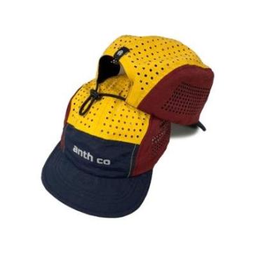 Imagem de Boné Anth Co Five Panel Aba Curta Retrô Vintage Azul Bordô-Masculino