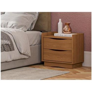 Imagem de Mesa De Cabeceira 2 Gavetas Canela Kappesberg Cor Marrom, Canela
