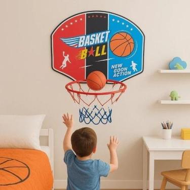 Imagem de Jogo Basquete Infantil Tabela Cesta Bola Raquete Baseball Kit Esporte 