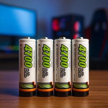 Imagem de Pilhas Maxday AA Recarregáveis 4700mAh Kit 4un Qualidade E Economia Pa