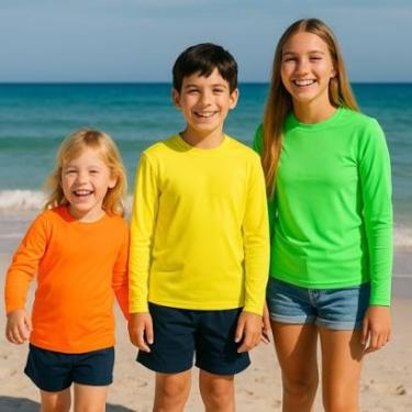 Imagem de KIT c/ 3 Camisetas Térmica Proteção UV Original Manga Longa Solar Infantil PLT 1019-Uni...