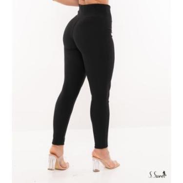 Imagem de Calça Legging Montaria Gorgurão Cintura Alta Com Zíper Tecido Canelado-Feminino